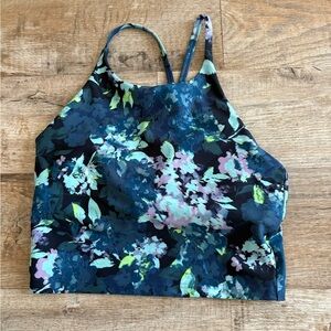 Old Navy Blue Sleeveless Crop longline bra